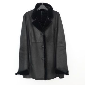 Dominic Bellissimo DesigneBlack Sheerling/Rason Reversible Winter Coat Size 12/L